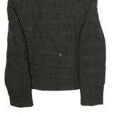 ZARA Womens Black Bomber Jacket S Polyester Zip Plain Lightweight Casual