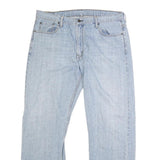 LEVI'S 569 Mens Jeans Blue Classic Straight Denim Light W38 L32 Zip Cotton Blend