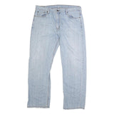 LEVI'S 569 Mens Jeans Blue Classic Straight Denim Light W38 L32 Zip Cotton Blend