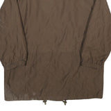 Womens Brown Quilted Plain Polyester Blend Jacket UK 18 Zip Closure Relaxed Fit