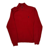 Polo By Ralph Lauren 1/4 Zip - Large Red Cotton
