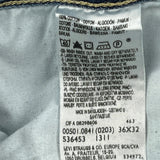 501 Levis Jeans - 35W 26L Blue Cotton