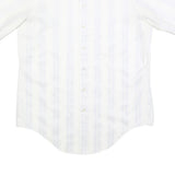 ARROW Mens White Polyester Blend Shirt Kent M Classic Button Long Sleeve