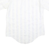 ARROW Mens White Polyester Blend Shirt Kent M Classic Button Long Sleeve