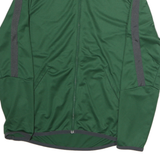 NIKE Mens Green & Grey Track Jacket S Polyester Zip Athletic Sportswear