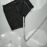 Levis Denim Shorts - 35W UK 16 Black Denim