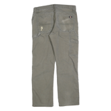 DICKIES Mens Regular Fit Straight Leg Denim Green W32 L30 Workwear Utility Zip