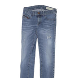 DIESEL Womens Jeans Blue Slim Skinny Denim Light W26 L28 Stylish Casual Wear