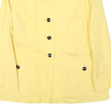 JAEGER Womens Yellow Linen Blend Button Jacket UK 16 Classic Tailored