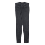 LEVI'S Womens 710 Jeans Black Slim Skinny Denim Dark W29 L32 Stretch Cotton