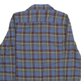 WRANGLER Mens Blue & Maroon Check Shirt S Long Sleeve Casual Cotton Shirt