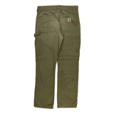Carhartt Carpenter Trousers - 32W 30L Green Cotton