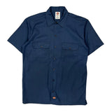 Dickies Short Sleeve Shirt - Medium Blue Polyester Blend