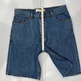 Levis Denim Shorts - 36W 11L Blue Cotton
