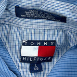 Vintage Tommy Hilfiger Striped Shirt - Large Blue Cotton