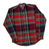 Tommy Hilfiger Checked Flannel Shirt - Large Green Cotton
