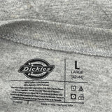 Dickies T-Shirt - Large Gray Cotton Blend