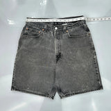 Levis Denim Shorts - 30W 10L Grey Cotton