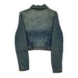 Yes Miss Cropped Denim Jacket - Medium Light Wash Denim
