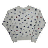Reverse Weave Champion Sweatshirt - Small White Cotton