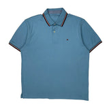 Tommy Hilfiger Polo Shirt - Large Blue Cotton