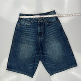 Old Skool Baggy Denim Shorts - 30W 11L Blue Denim