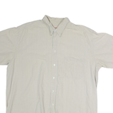 LEVI'S Mens Beige Check Shirt XL Cotton Button-Down Short Sleeve Casual