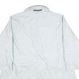 BURBERRY Womens Light Blue Cotton Blend Button Jacket XL Plain Classic Style