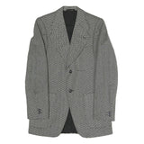 GINITEX FASHION Mens Black Jacket S Polyester Blend Chevron Button Closure