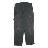 CARHARTT Mens Black Cotton Blend Regular Fit Straight Leg Trousers W34 L32