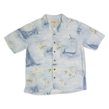 HAVANNAH JACKS CAFE Mens Blue Sailing Boat White Floral Cotton Shirt XL Summer