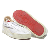 CHRISTIAN LOUBOUTIN Low Top Mens Trainers White & Cream Synthetic Mesh UK 10