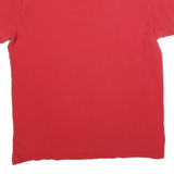 TOMMY HILFIGER Mens Red Short Sleeve Polo Shirt M Cotton Blend Casual Basic