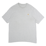 CARHARTT Mens Grey & Yellow Pocket T-Shirt L Short Sleeve Crew Neck Classic