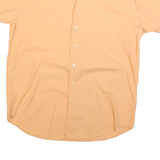 NAUTICA Mens Peach & Yellow Cotton Blend Short Sleeve Shirt L Classic Casual