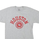 CHAMPION Mens Grey Houston Graphic T-Shirt M Short Sleeve Crew Neck Cotton Blend