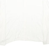 BENETTON Womens White Plain Button Up Crew Neck Basic Knit Jumper XS Lightweight