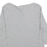 TOMMY HILFIGER Womens Grey 2XL Long Sleeve Boat Neck Plain T-Shirt Cotton