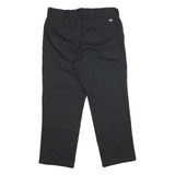 DICKIES Mens Regular Black Cotton Blend Trousers W38 L29 Workwear Zip Closure