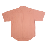 BUGLE BOY Mens Peach Cotton Short Sleeve Shirt XL Casual Button Down