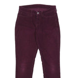 LEVI'S Womens Red Slim Skinny Corduroy Trousers W28 L28 Zip Closure Stylish
