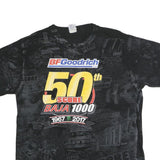 SCORE Mens Black 50th Baja 1000 Graphic T-Shirt L Short Sleeve Crew Neck
