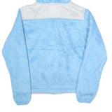 THE NORTH FACE Womens Blue & White Jacket XS Polyester Blend Fleece Zip Hooded