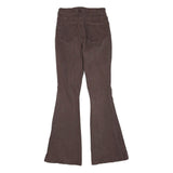 LEGEND Womens Brown Regular Fit Flared Denim Cotton Blend Jeans W26 L32 Stylish