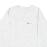 HANES Mens White Sweatshirt Crew Neck S Cotton Blend Casual Comfort