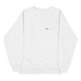 HANES Mens White Sweatshirt Crew Neck S Cotton Blend Casual Comfort