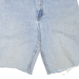 LEVI'S Womens Blue Denim Casual Shorts M W32 Raw Hem Cotton Blend