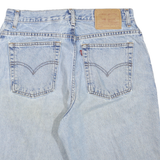 LEVI'S Womens Blue Denim Casual Shorts M W32 Raw Hem Cotton Blend