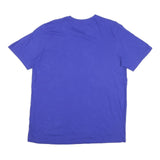 ADIDAS Mens Blue Graphic T-Shirt L Short Sleeve Crew Neck Cotton Blend