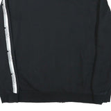 PUMA Mens Black & White Sport Zip Cotton Blend Jacket L Logo Tape Stripe Casual